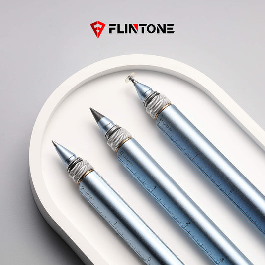 FLINTONE  RollerPen I: 4-in-1 Multifunctional pen & super ruler, Integrated ruler and pen
