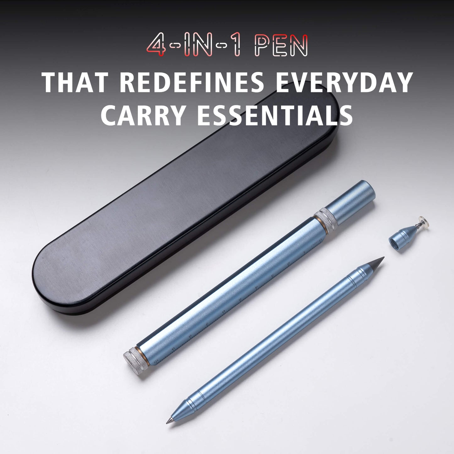 FLINTONE  RollerPen I: 4-in-1 Multifunctional pen & super ruler, Integrated ruler and pen